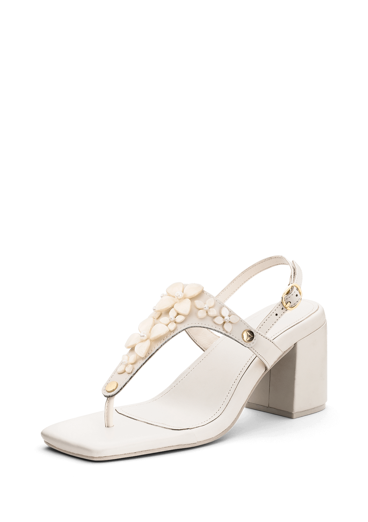 Sunlight Bloom - Block Heel Mid Crema