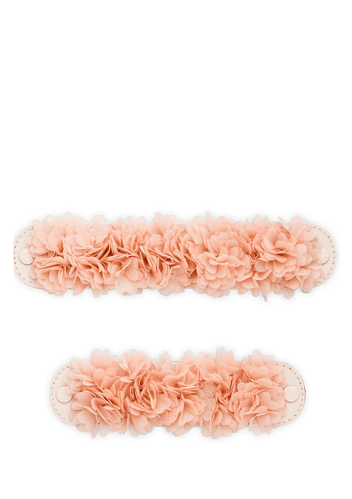 Frontalansicht auf neutralem Hintergrund des Produktes Soft Flower in der Farbe Apricot