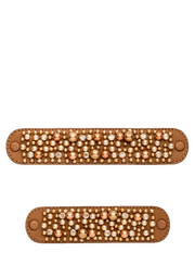 Frontalansicht auf neutralem Hintergrund des Produktes Precious Pearl in der Farbe Cognac
