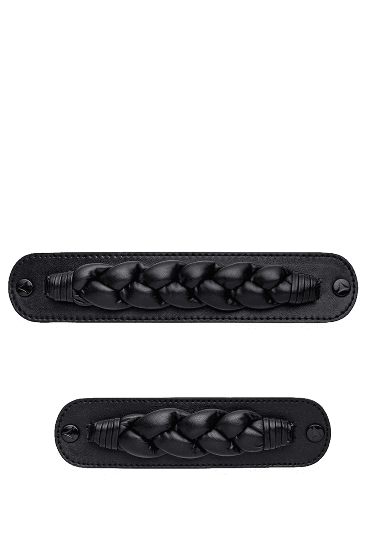 Frontalansicht auf neutralem Hintergrund des Produktes Braided in der Farbe Black