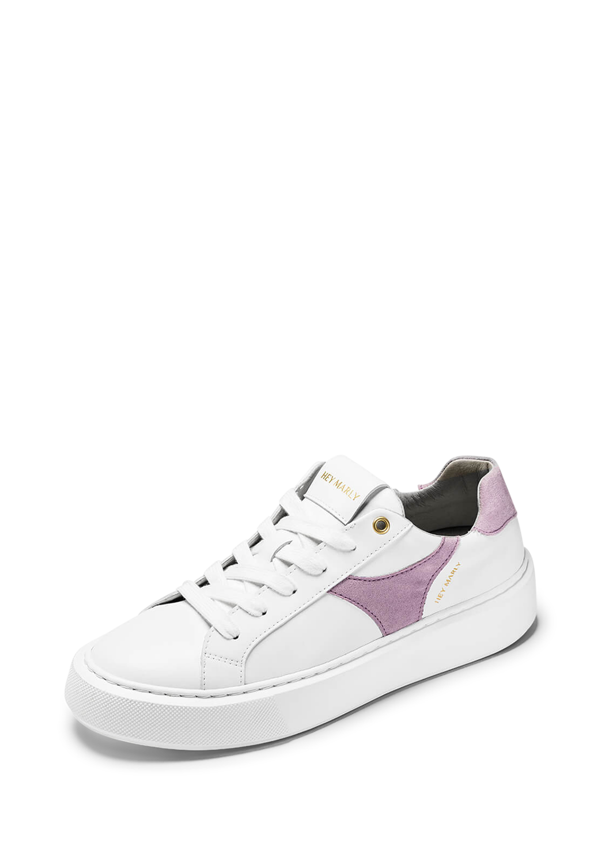 Frontalansicht auf neutralem Hintergrund des Produktes Classic in der Farbe White/Lilac