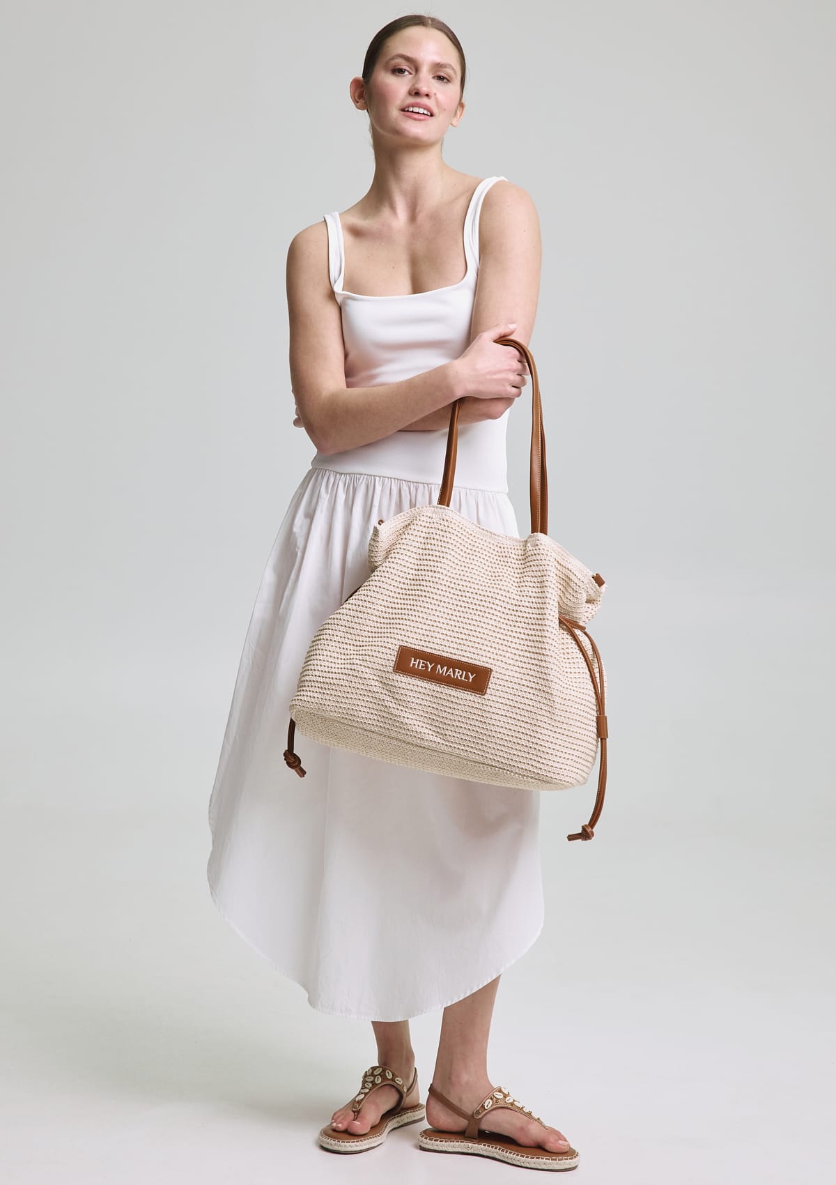 Cool Companion Straw L - Crema-Cognac