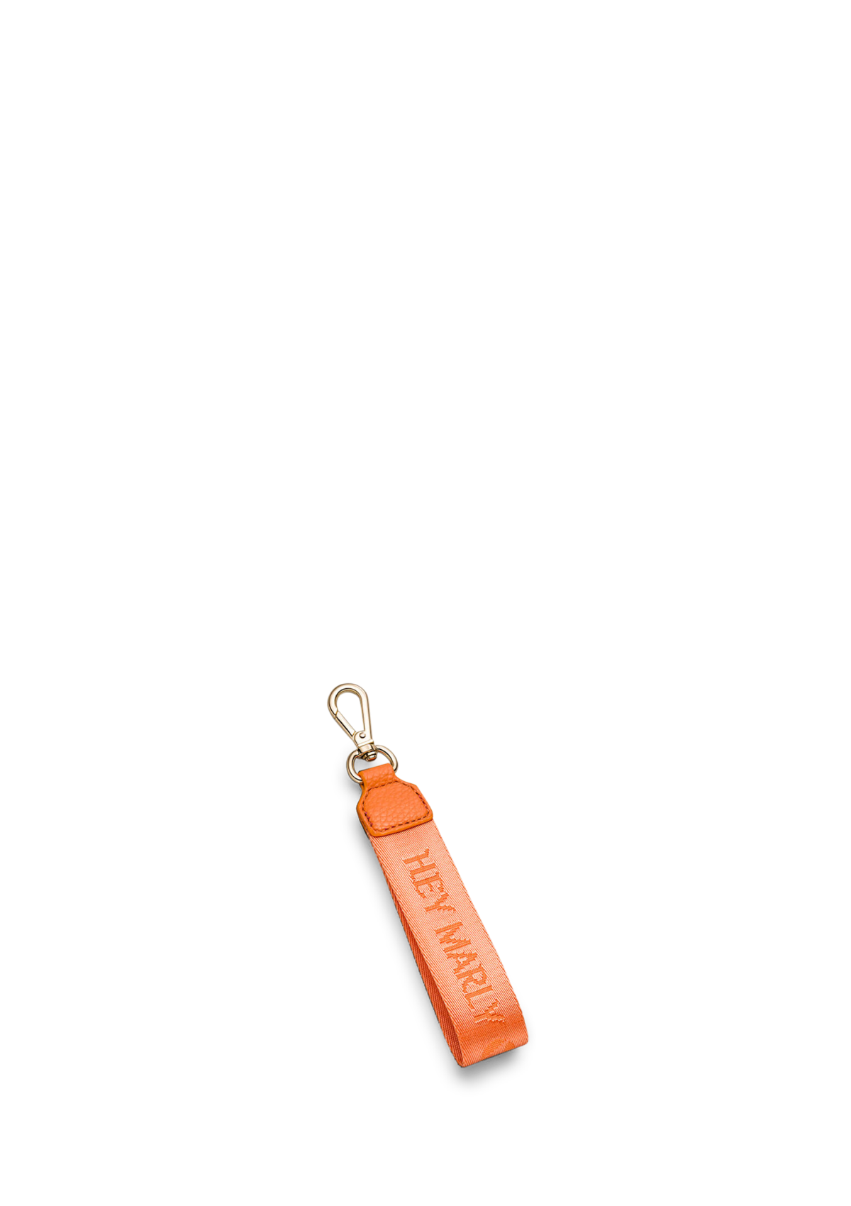 Frontalansicht auf neutralem Hintergrund des Produktes Signature Keyholder in der Farbe Peach
