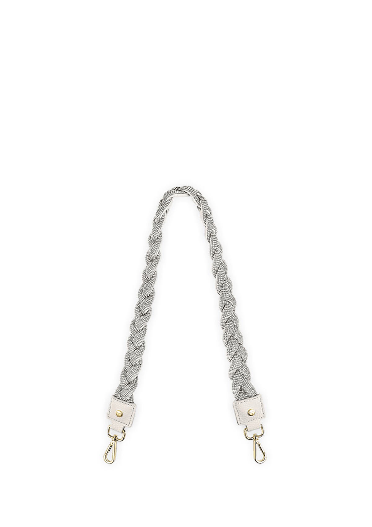 Braided Glitter Strap - Crema-Glitter