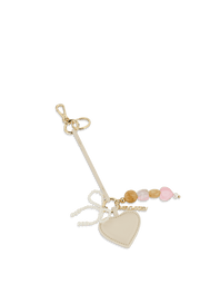 Heart & Pearls Charm - Crema