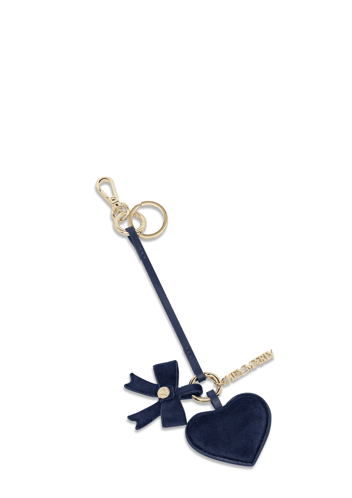 Heart & Bow Charm - Blue