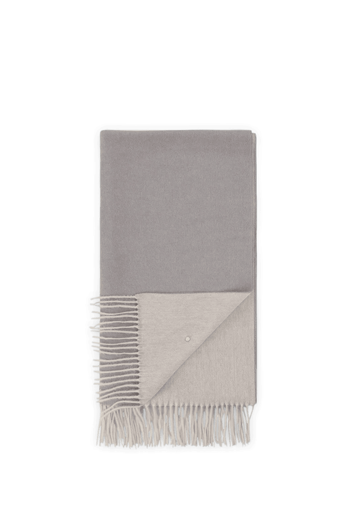 Frontalansicht auf neutralem Hintergrund des Produktes Classic Scarf in der Farbe Greige/Crema