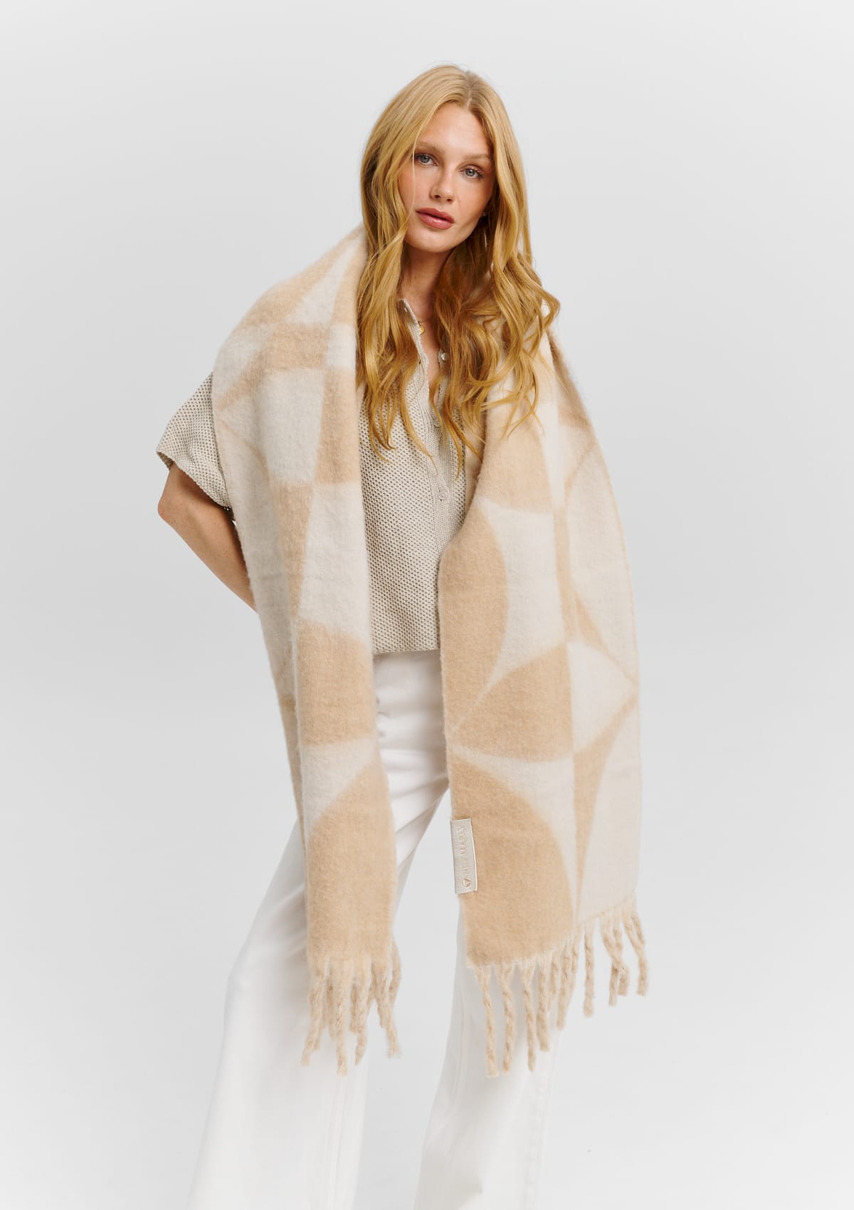 Iconic Scarf - Crema-Sand