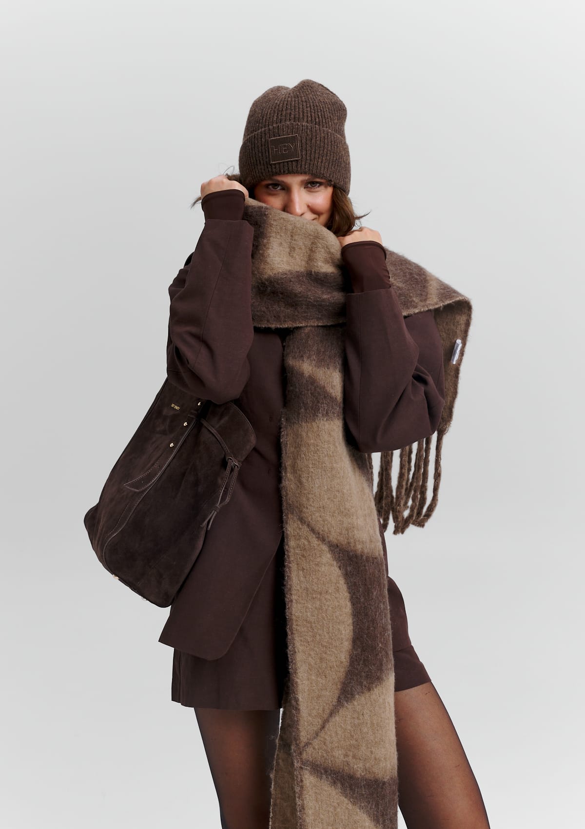 Iconic Scarf - Mocha-Coffee