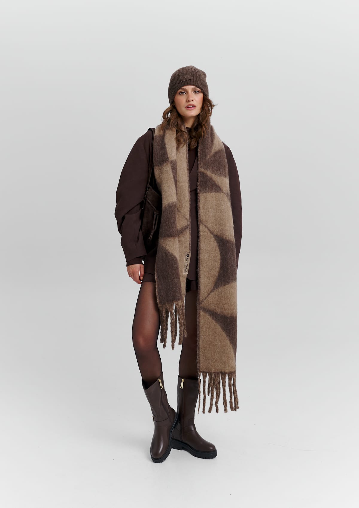 Iconic Scarf - Mocha-Coffee