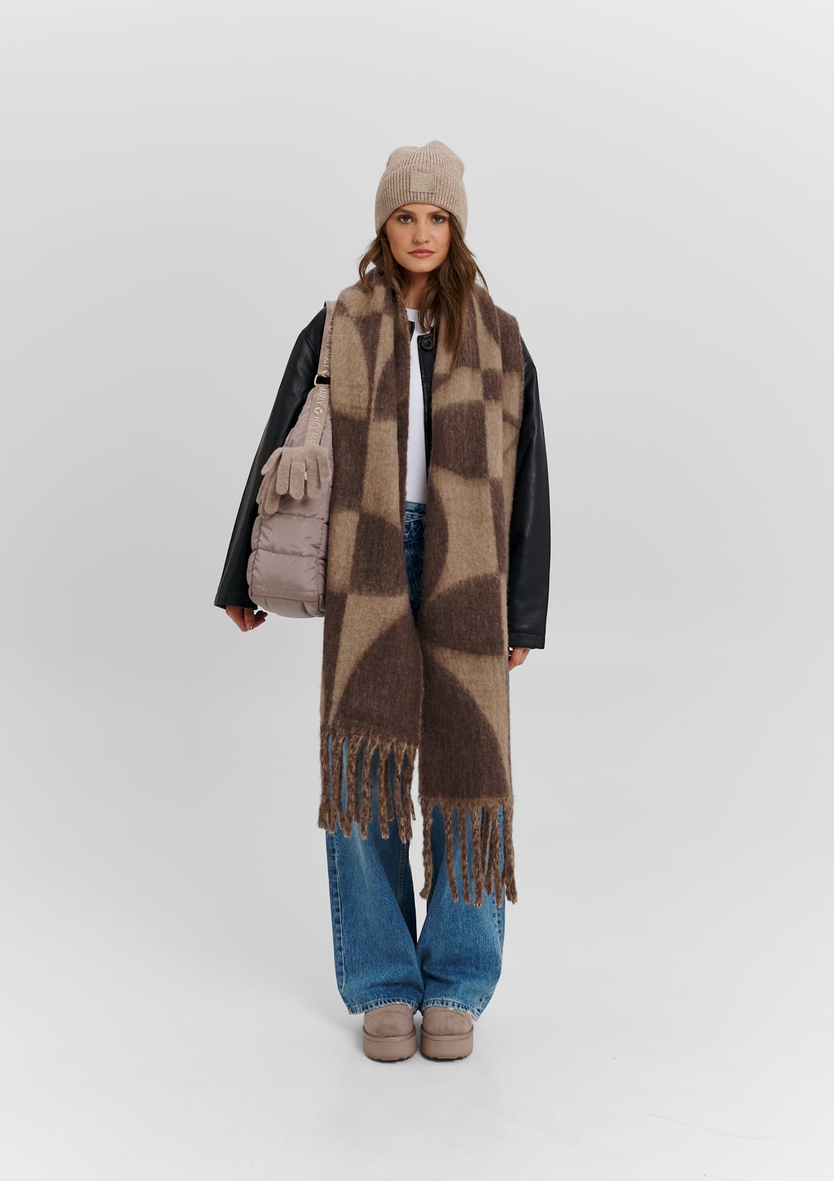 Iconic Scarf - Mocha-Coffee