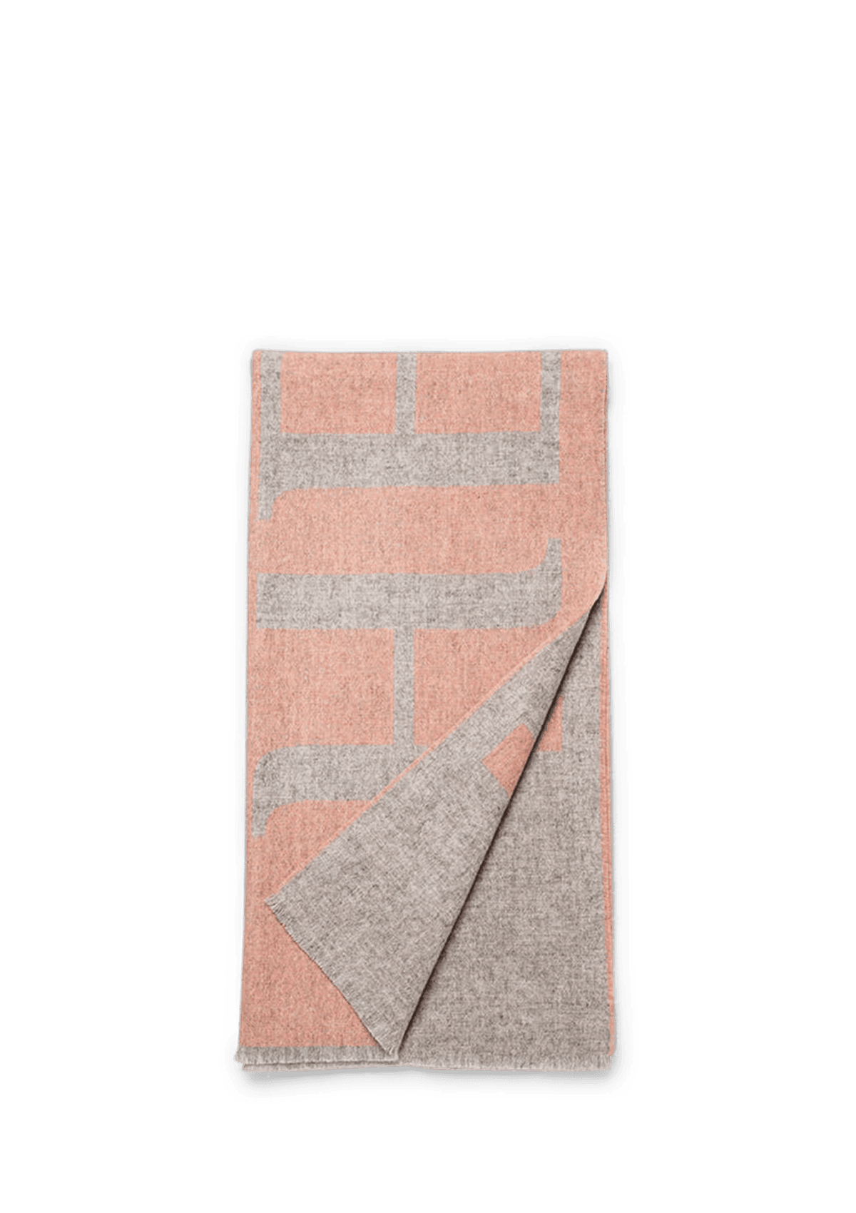 Frontalansicht auf neutralem Hintergrund des Produktes Signature Scarf in der Farbe Grey