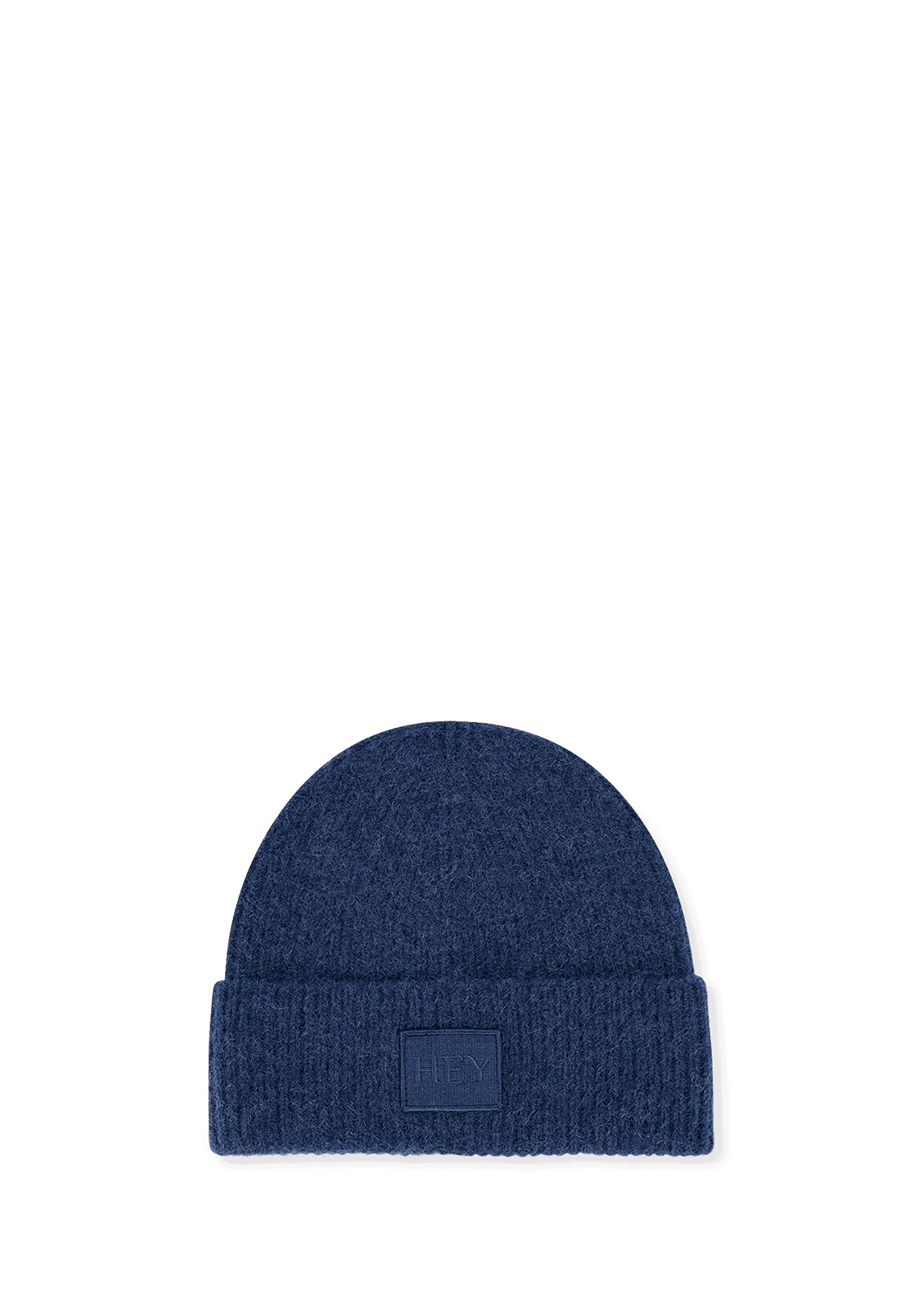 Produktabbildung auf neutralem Hintergrund des Produktes Hey Beanie in der Farbe Blue