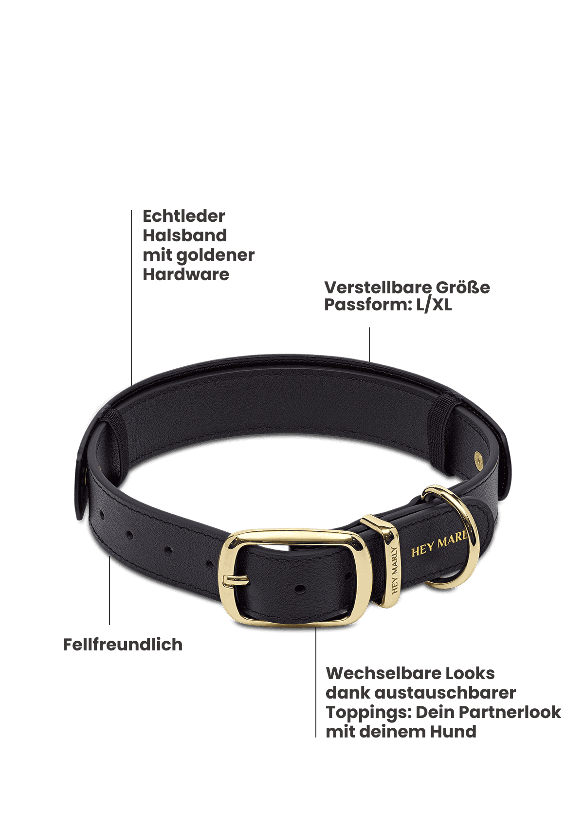 Classic Dog Collar L - Black